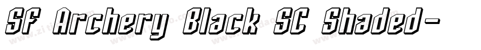 SF Archery Black SC Shaded字体转换